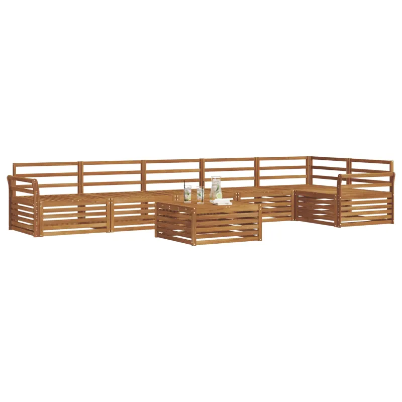 Lauko sofos komplektas 7 pcs Natūrali