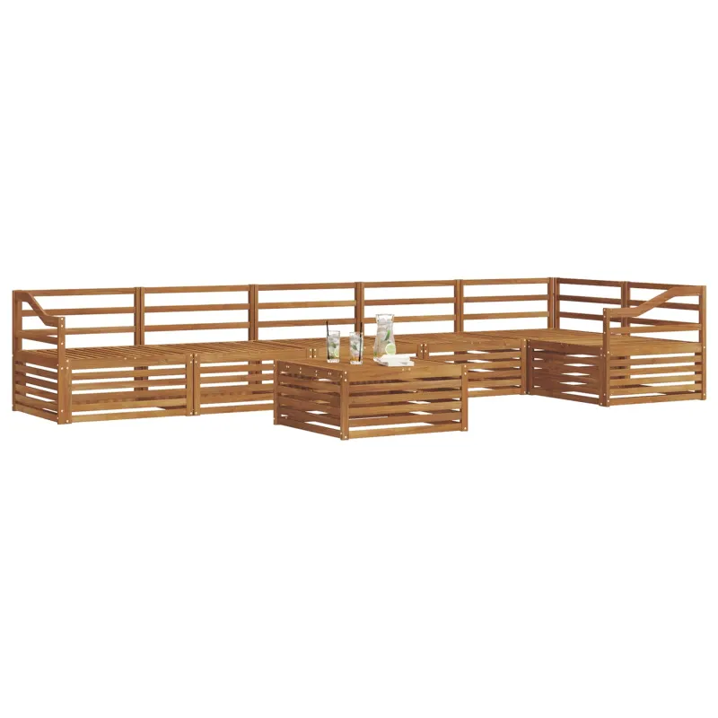 Lauko sofos komplektas 7 pcs Natūrali