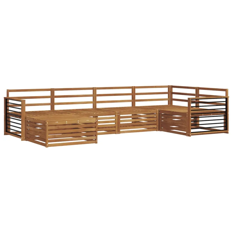 Lauko sofos komplektas 6 pcs Natūrali