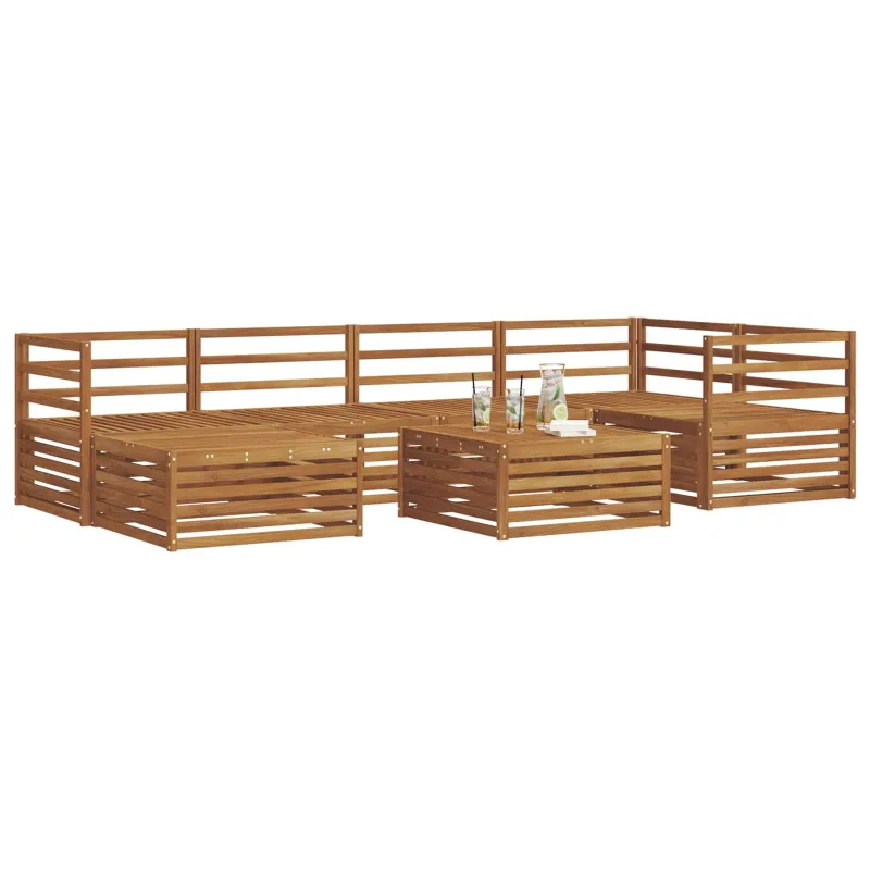 Lauko sofos komplektas 7 pcs Natūrali