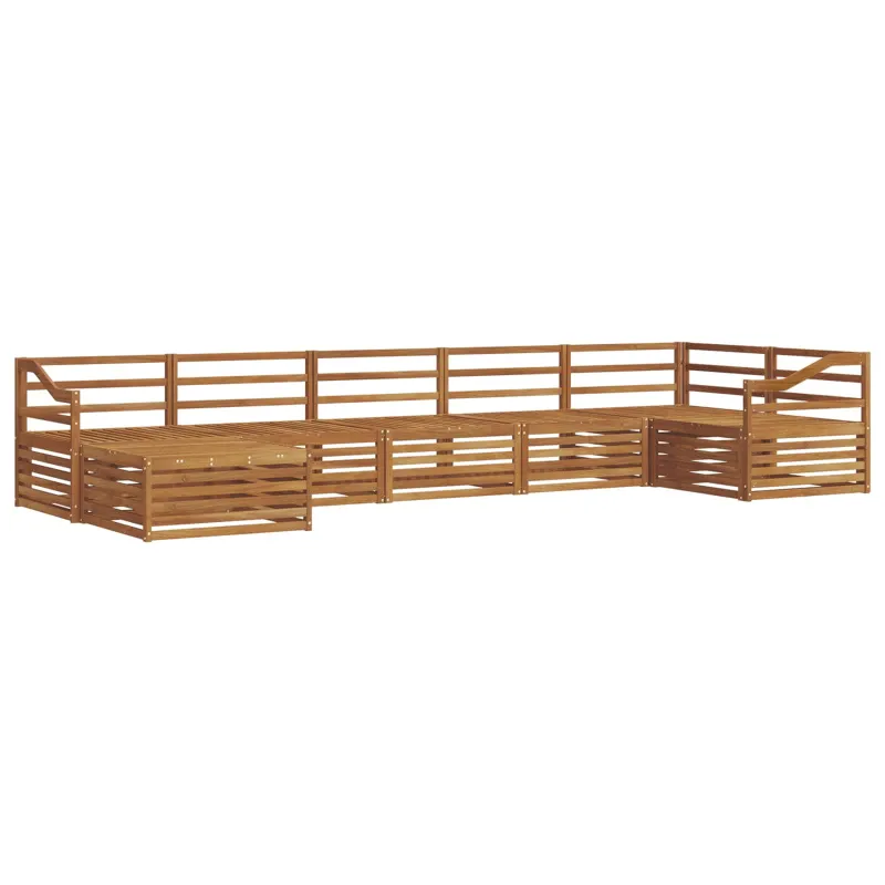Lauko sofos komplektas 7 pcs Natūrali