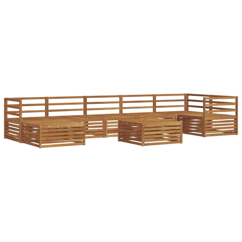 Lauko sofos komplektas 8 pcs Natūrali