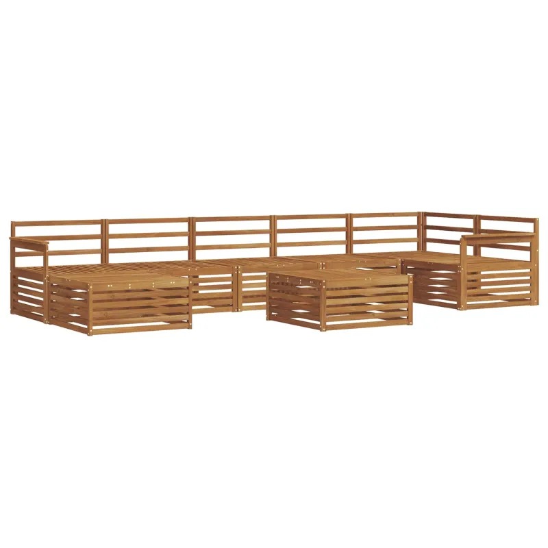 Lauko sofos komplektas 8 pcs Natūrali