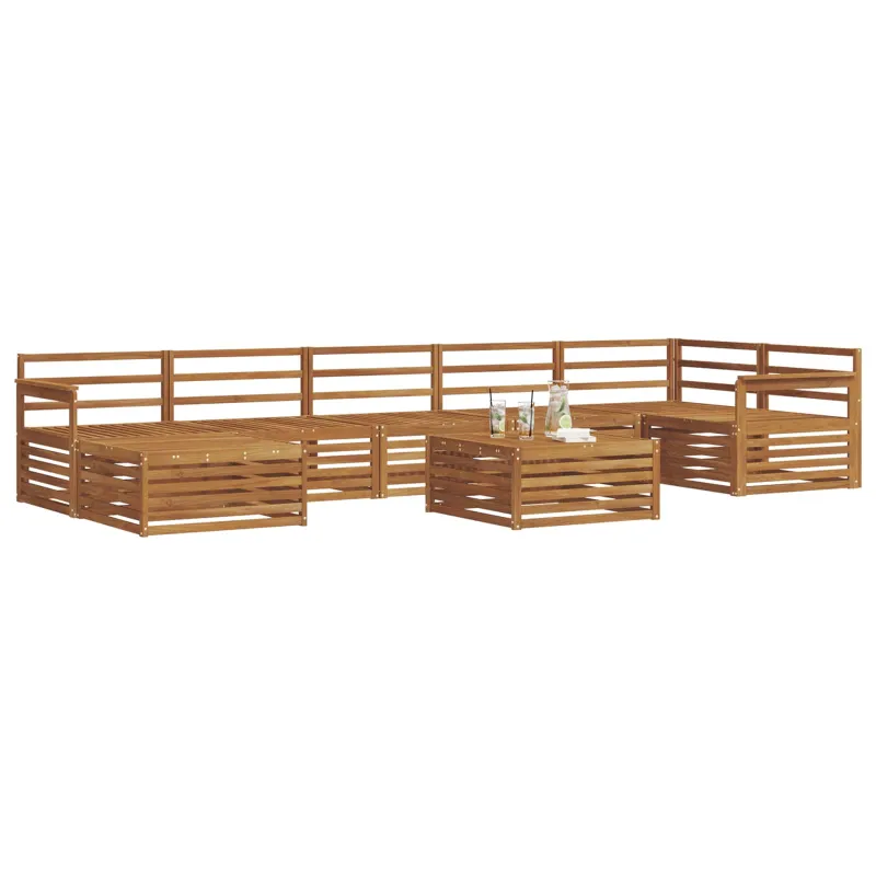 Lauko sofos komplektas 8 pcs Natūrali