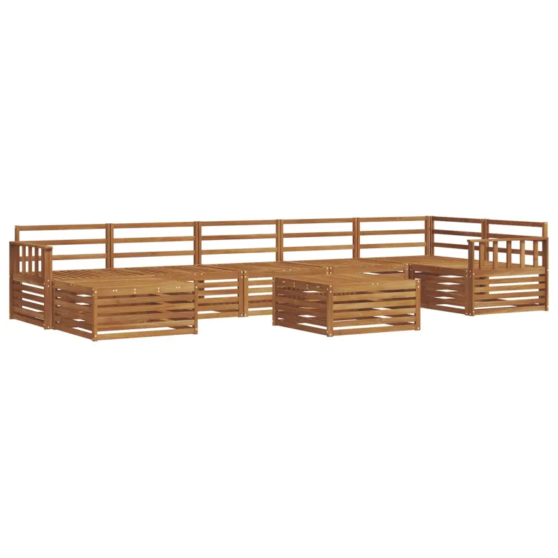 Lauko sofos komplektas 8 pcs Natūrali