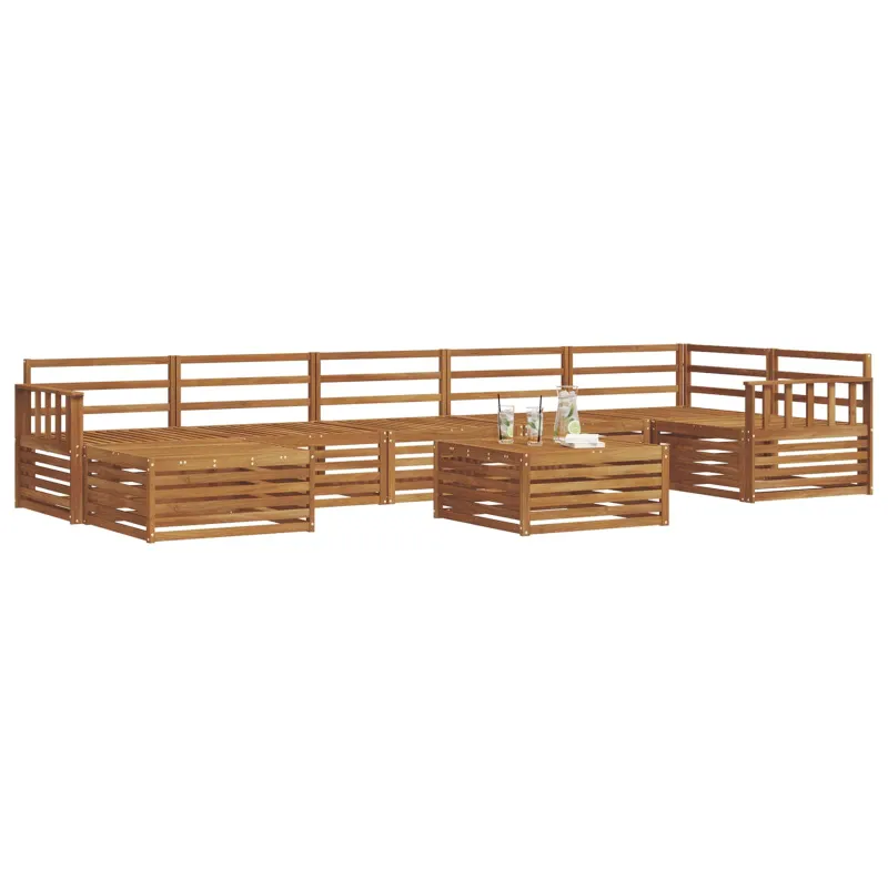Lauko sofos komplektas 8 pcs Natūrali