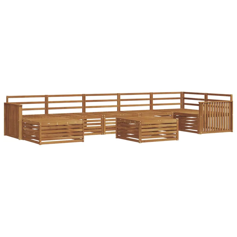Lauko sofos komplektas 8 pcs Natūrali