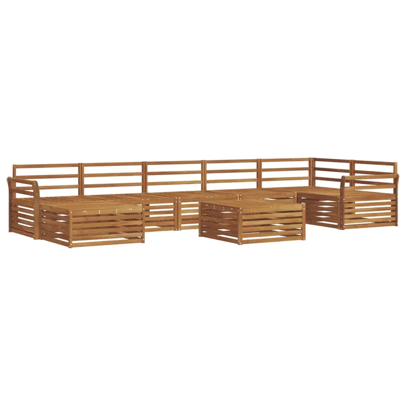 Lauko sofos komplektas 8 pcs Natūrali