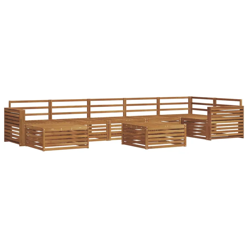Lauko sofos komplektas 8 pcs Natūrali