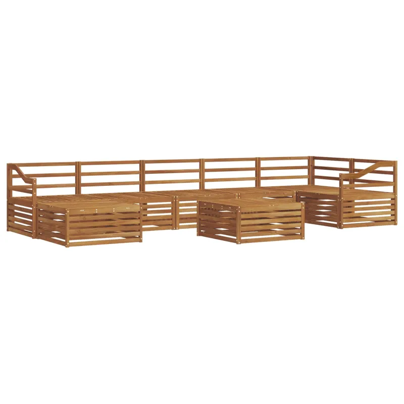 Lauko sofos komplektas 8 pcs Natūrali