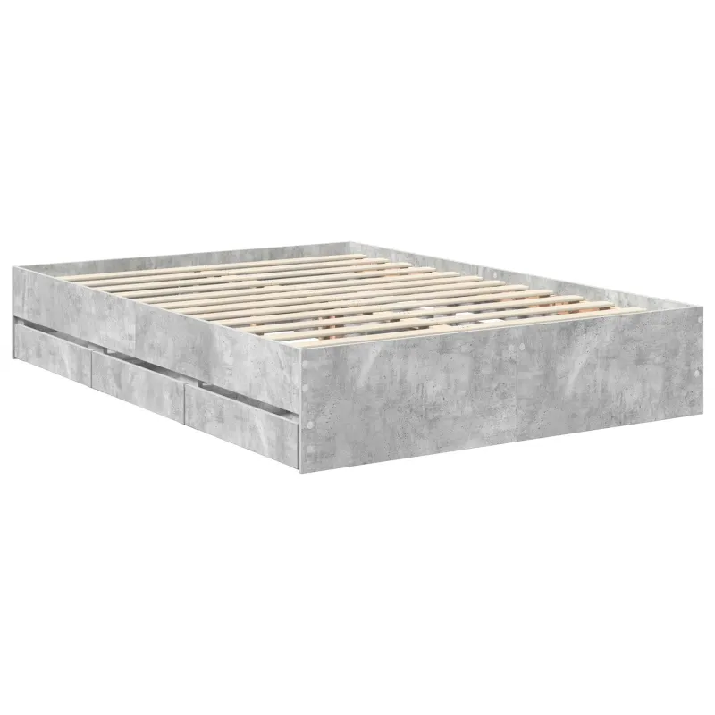 Lovos rėmas Betono Pilka 135 x 190 cm Inžinerinė mediena