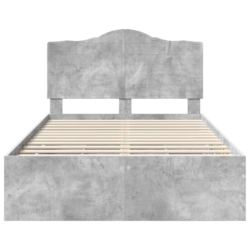 Lovos rėmas Betono Pilka 135 x 190 cm Inžinerinė mediena