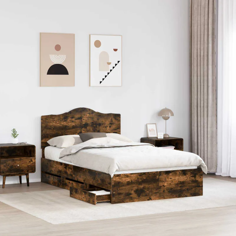 Lovos rėmas Rūkytas Ąžuolas 135 x 190 cm Inžinerinė mediena