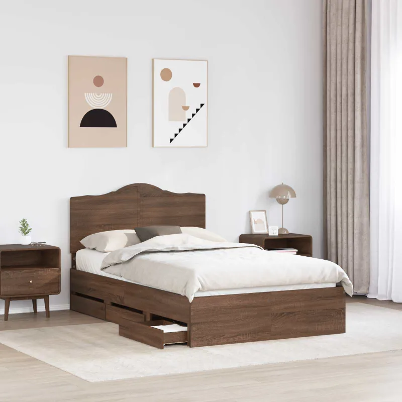 Lovos rėmas Rudas ąžuolas 120 x 190 cm Inžinerinė mediena