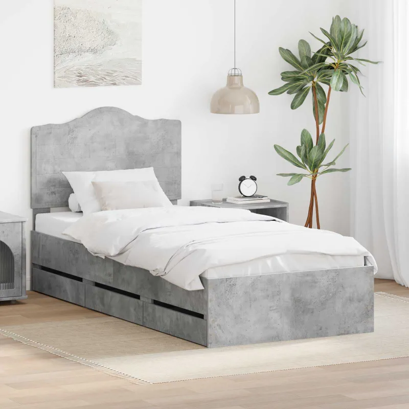 Lovos rėmas Betono Pilka 75 x 190 cm Inžinerinė mediena