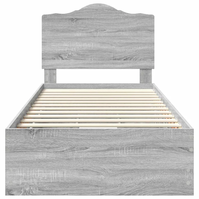 Lovos rėmas Pilka Sonoma 75 x 190 cm Inžinerinė mediena