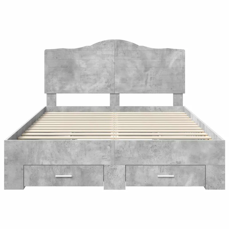 Lovos rėmas Betono pilka 150 x 200 cm Apdirbta mediena