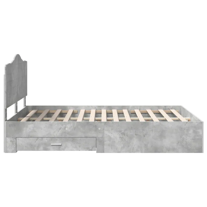 Lovos rėmas Betono pilka 140 x 190 cm Apdirbta mediena