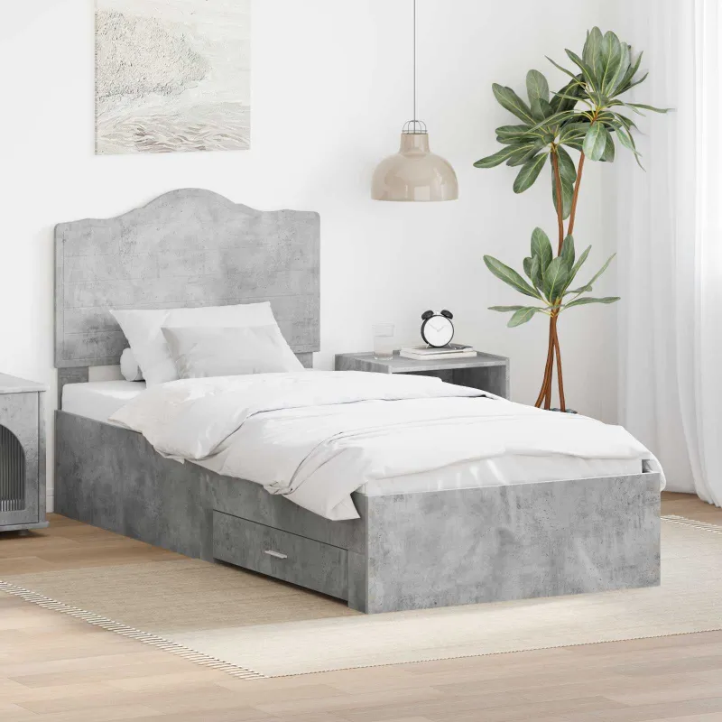 Lovos rėmas Betono pilka 100 x 200 cm Apdirbta mediena