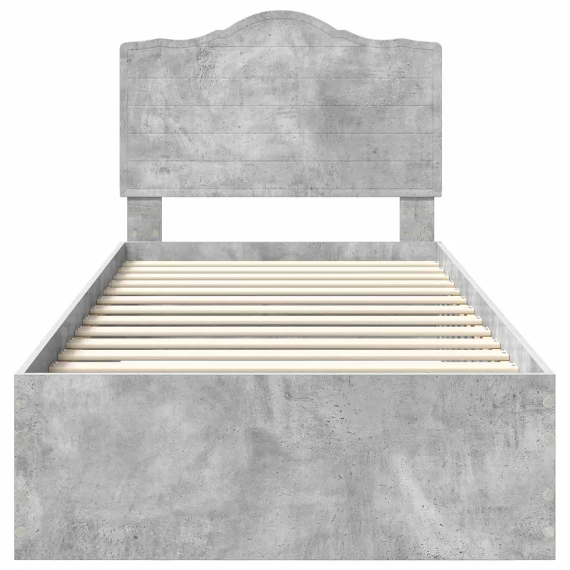 Lovos rėmas Betono pilka 90 x 200 cm Apdirbta mediena