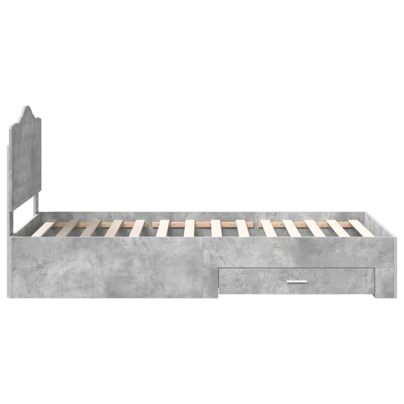 Lovos rėmas Betono pilka 90 x 200 cm Apdirbta mediena
