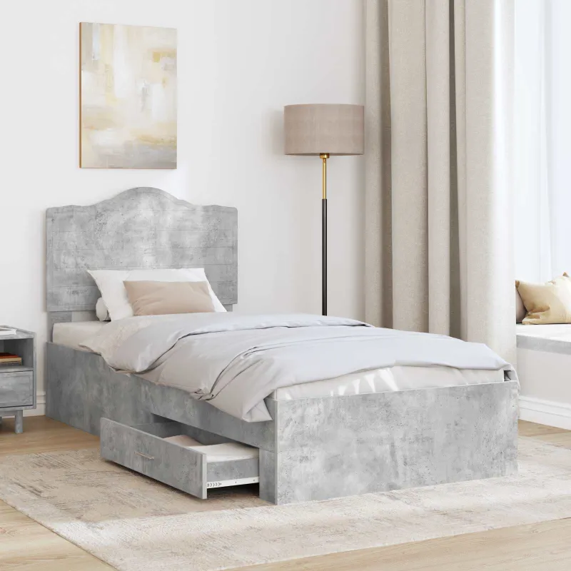 Lovos rėmas Betono pilka 70 x 190 cm Apdirbta mediena