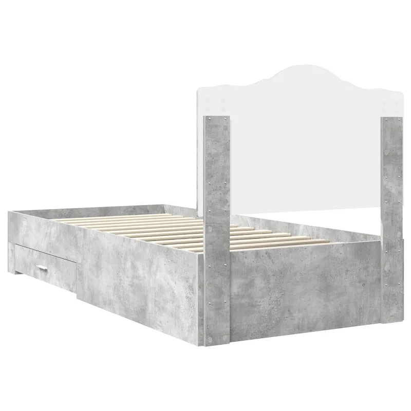 Lovos rėmas Betono pilka 70 x 190 cm Apdirbta mediena