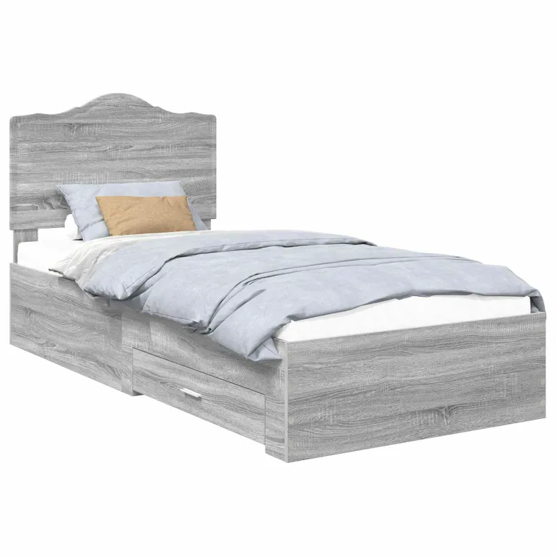 Lovos rėmas Pilkas Sonoma 75 x 190 cm Apdirbta mediena