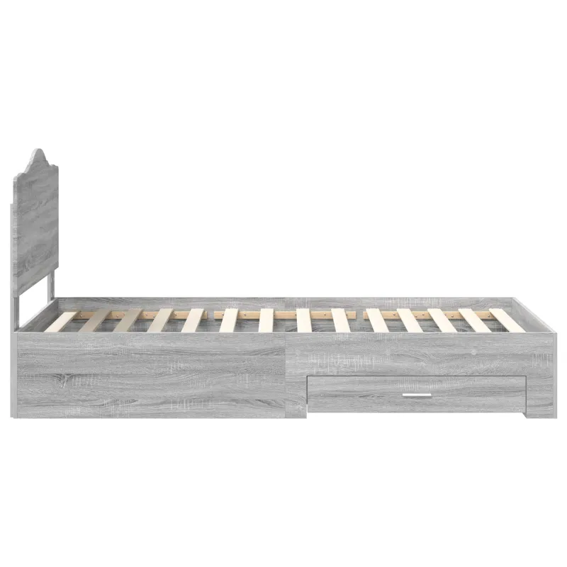 Lovos rėmas Pilkas Sonoma 75 x 190 cm Apdirbta mediena