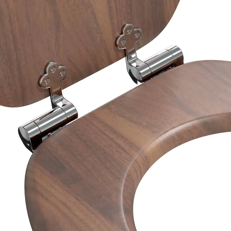 Minkštai užsidarantis tualeto dangtis 2 pcs Ruda 44 x 38 cm