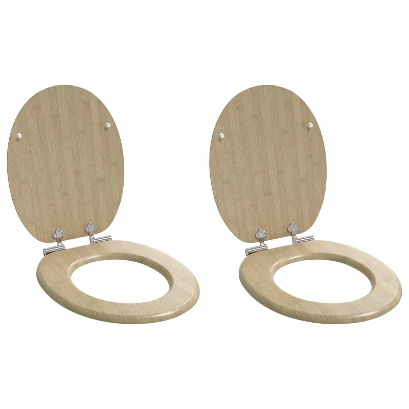 Minkštai užsidarantis tualeto dangtis 2 pcs 44 x 38 cm