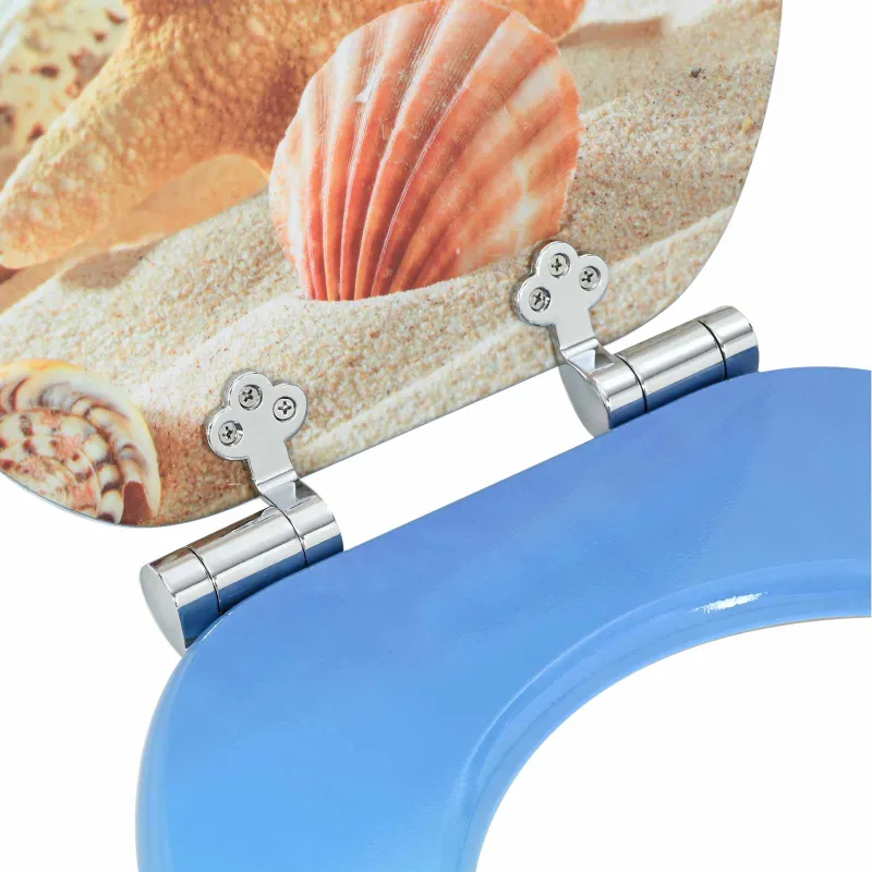 Minkštai užsidarantis tualeto dangtis 2 pcs Jūros kriauklė