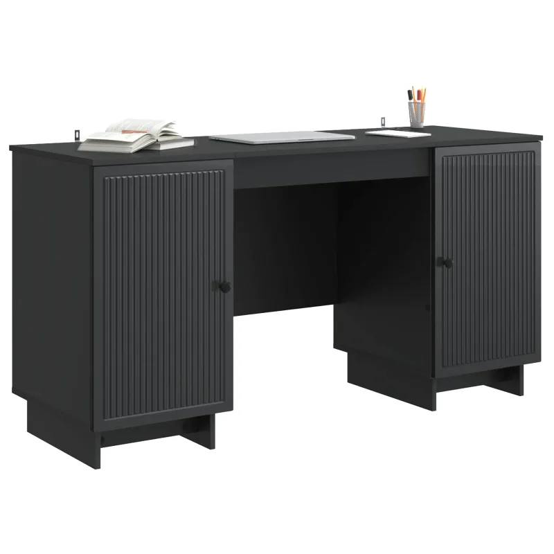 Stalas Juoda Apdirbta mediena 142,5 x 50 x 75 cm