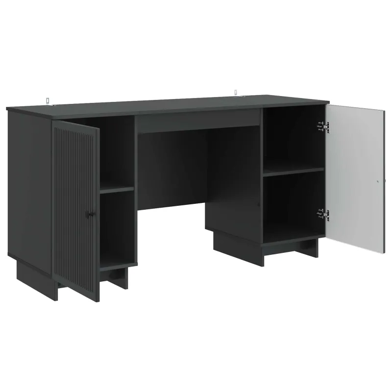Stalas Juoda Apdirbta mediena 142,5 x 50 x 75 cm