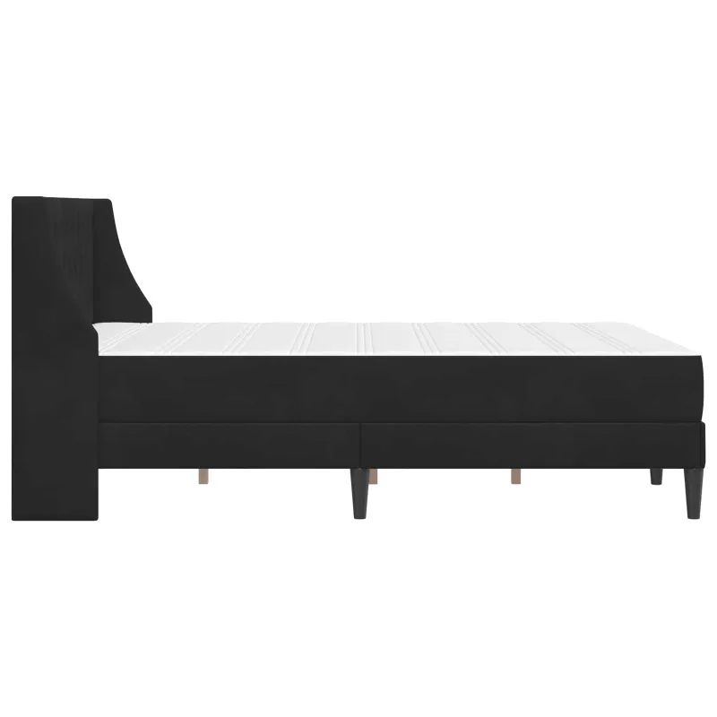 Lovos rėmas su čiužiniu su čiužiniu Juodas 140 x 200 cm Aksomas