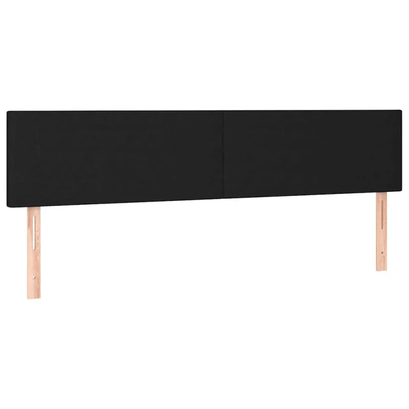 Lova su spyruoklėmis/čiužiniu/LED, juoda, 160x200 cm, audinys