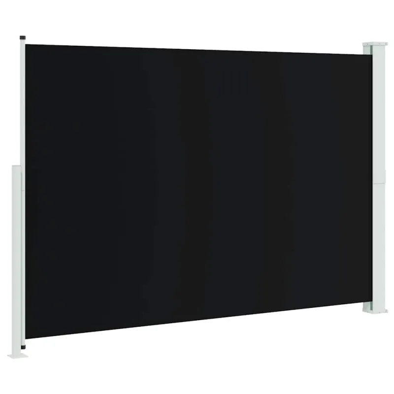 Ištraukiama šoninė kiemo pertvara, juodos spalvos, 200x300cm