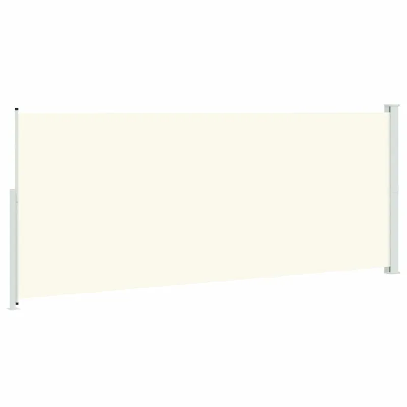 Ištraukiama šoninė kiemo pertvara, kreminės spalvos, 200x500cm