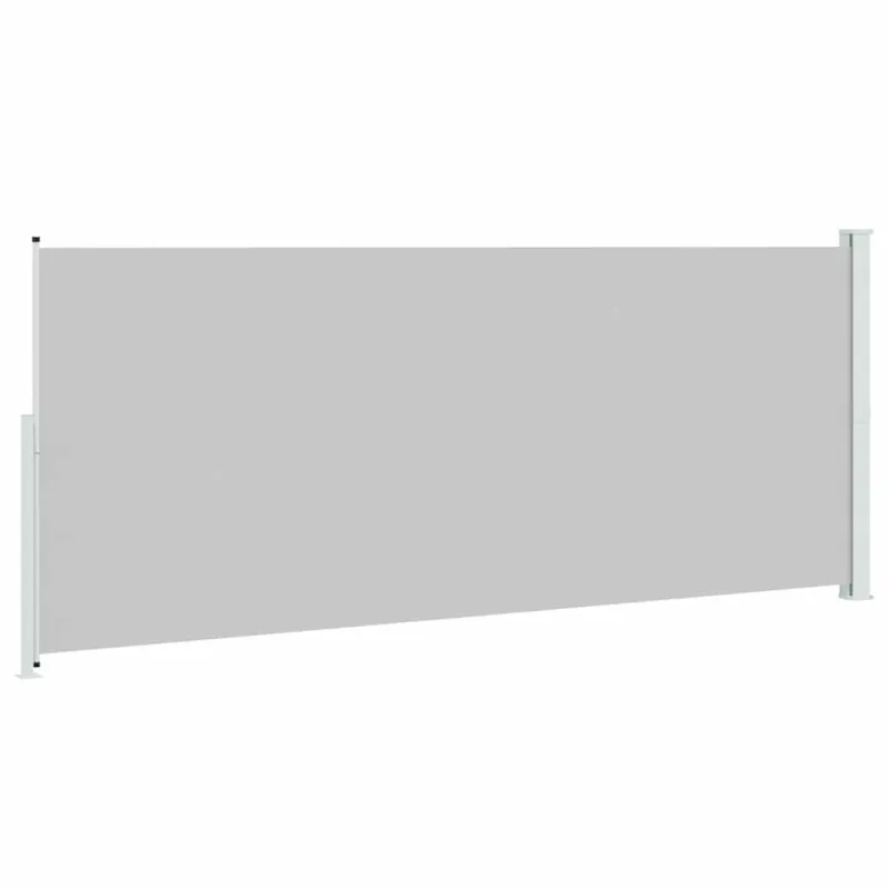 Ištraukiama šoninė kiemo pertvara, pilkos spalvos, 200x500cm