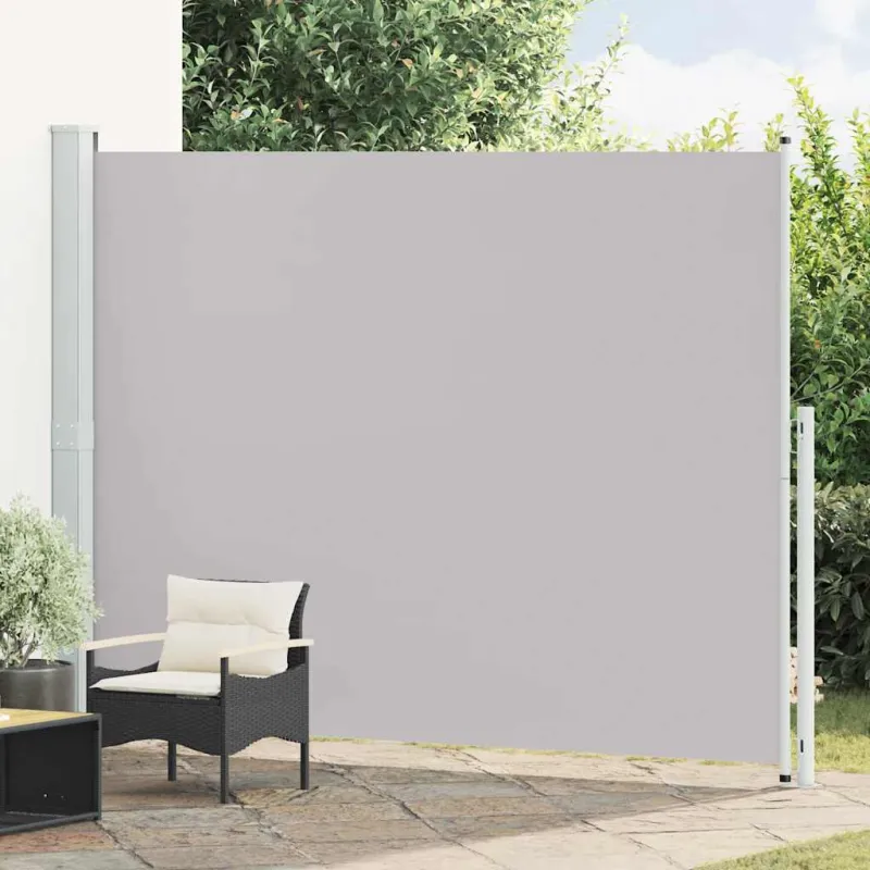 Ištraukiama šoninė kiemo pertvara, pilkos spalvos, 220x300cm