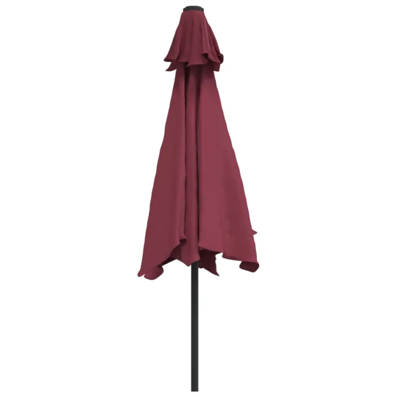 Sodo skėtis nuo saulės su metaliniu stulpu, raudonas, 300cm