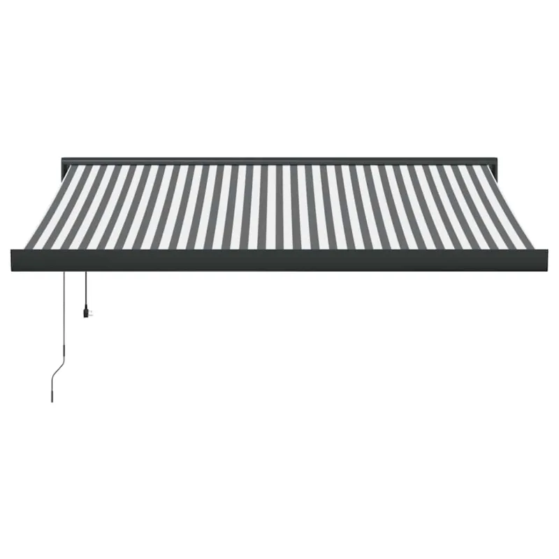 Ištraukiama markizė, antracito/balta, 3,5x2,5m, audinys