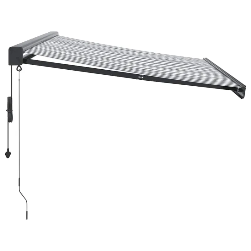 Ištraukiama markizė, antracito/balta, 3,5x2,5m, audinys