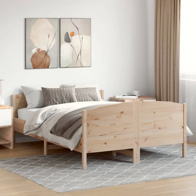 Lovos rėmas be čiužinio, 140x200cm, pušies medienos masyvas