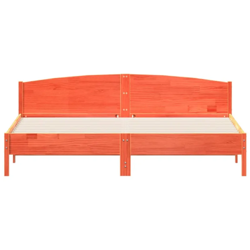 Lovos rėmas be čiužinio, vaško rudas, 180x200cm, pušies masyvas