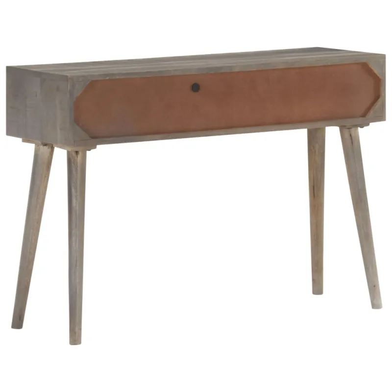 Konsolinis staliukas, pilkas, 110x35x75cm, mango masyvas