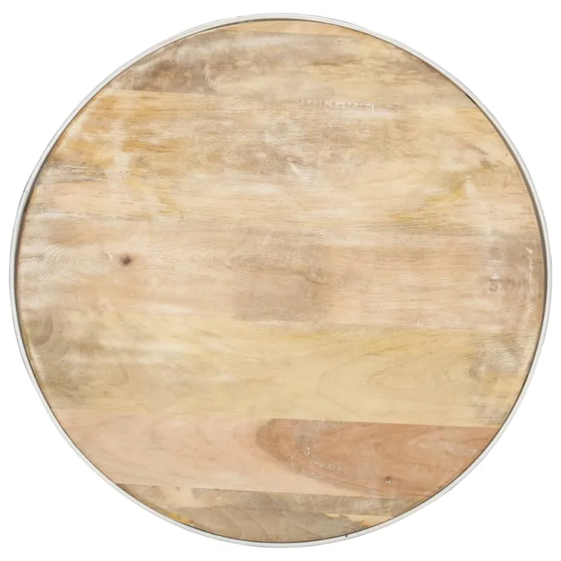 Kavos staliukas, baltas, 68x68x36cm, mango medienos masyvas
