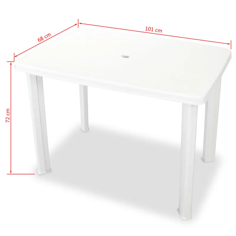 Bistrokalustekokoonpano, 3D, valkoinen, muovi