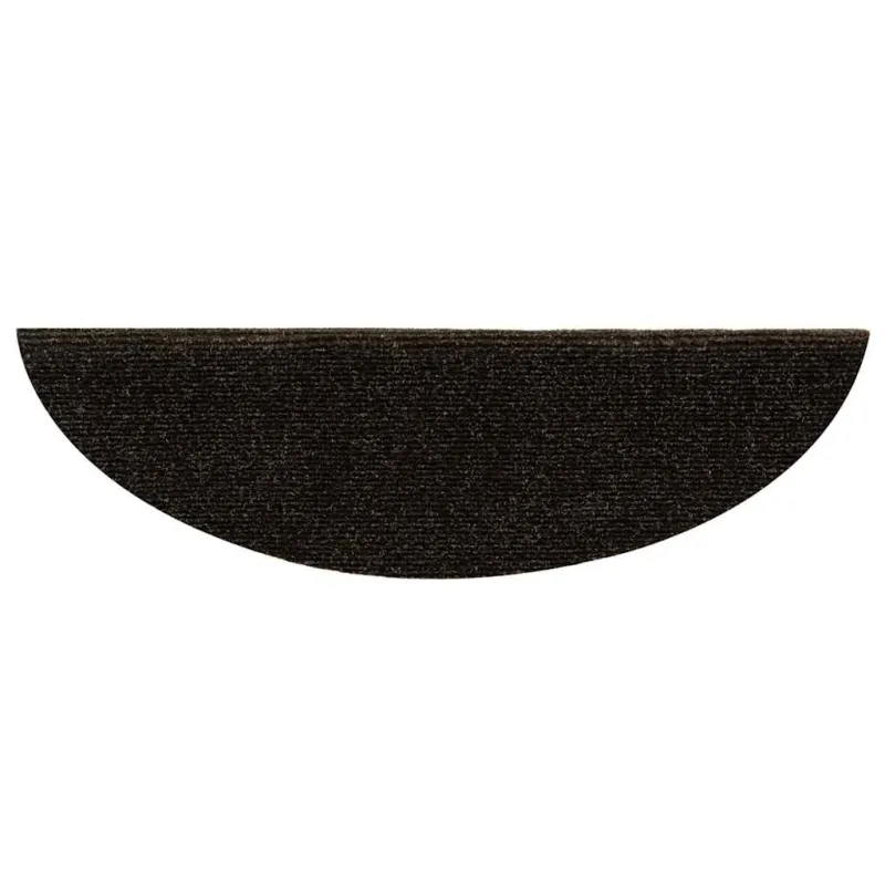 Laiptų kilimėliai, lipnūs, 15 vnt., 56x17x3 cm, tamsiai rudi, pusapvaliai