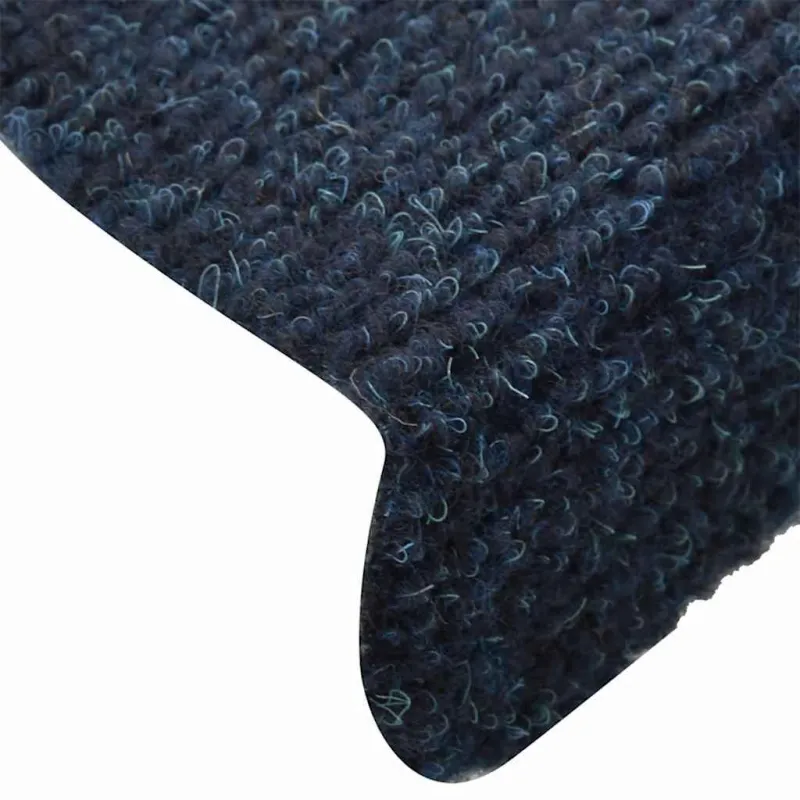 Laiptų kilimėliai, lipnūs, 15 vnt., 65x21x4 cm, tamsiai mėlyni, pusapvaliai, dideli